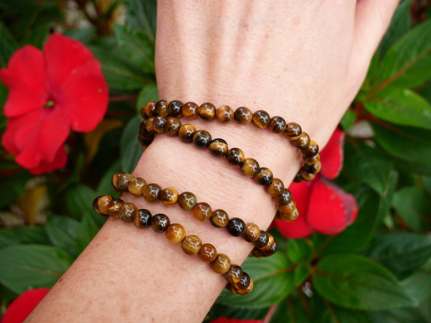 Tiger Eye Beaded Bracelets 6mm