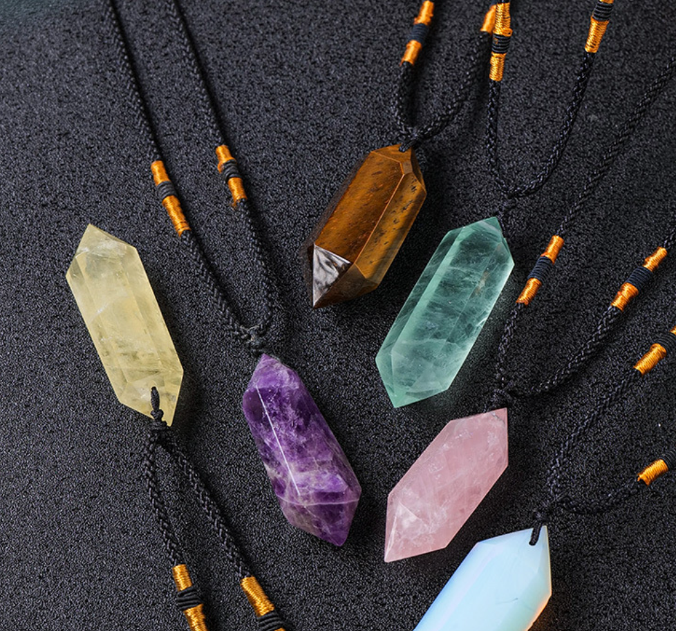 Tiger's Eye Crystal Pendant Necklace