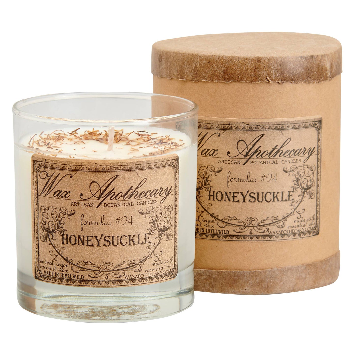 Honeysuckle Botanical Candle 7oz in Scotch Glass with Box
