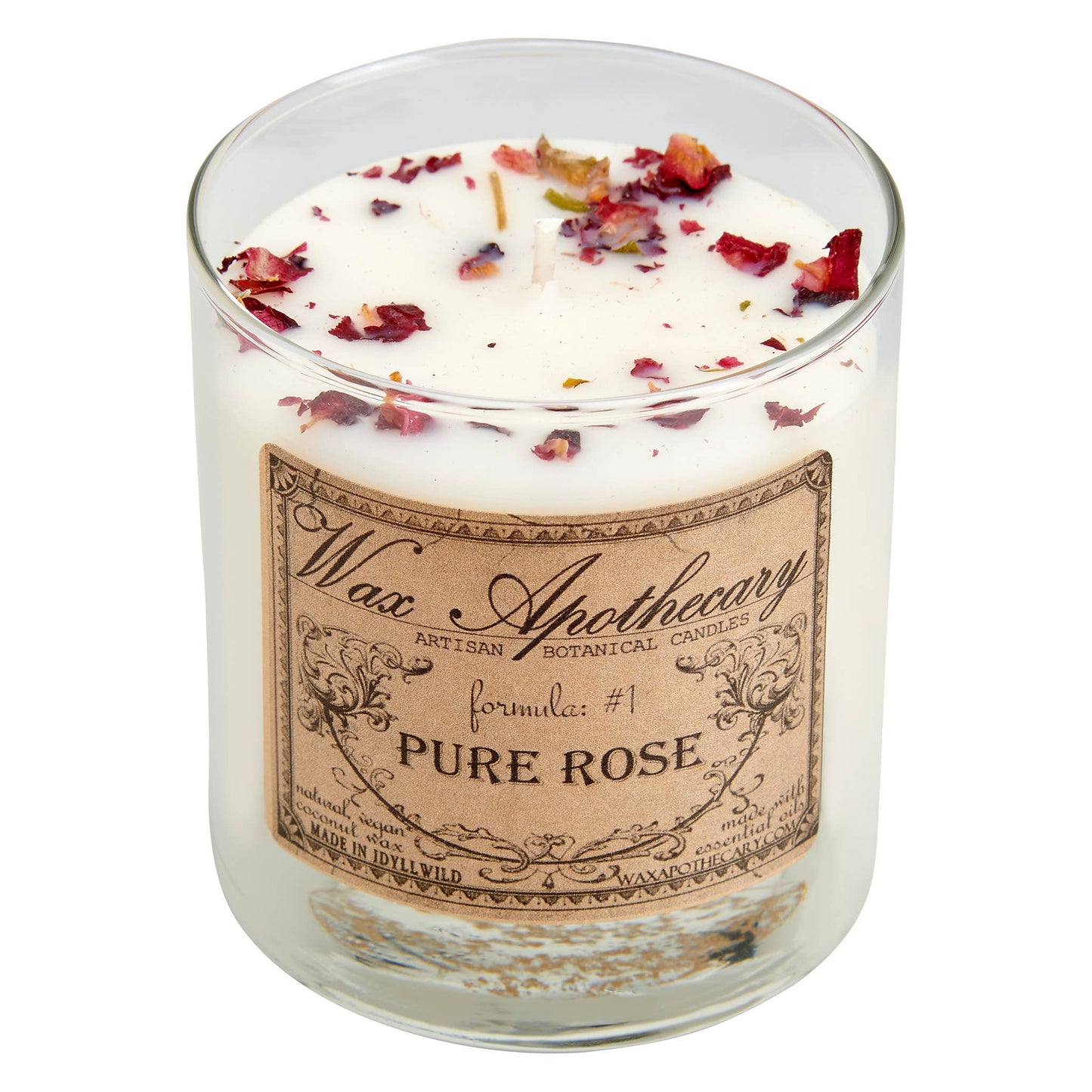 Rose Botanical Candle in 7oz Scotch Glass