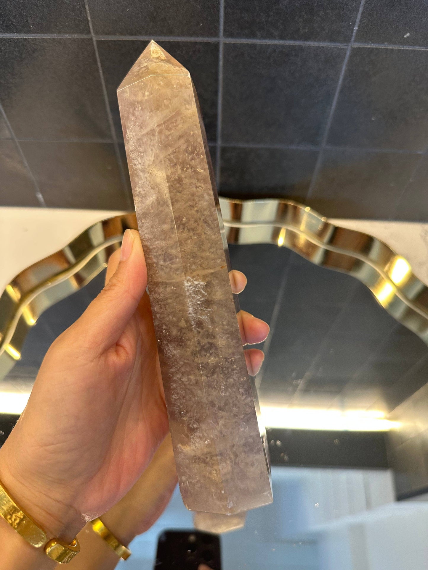 Large Amethyst Lace Agate Tower from Mexico | Healing Crystal | Crystal Collection | Crystal Home Décor #1