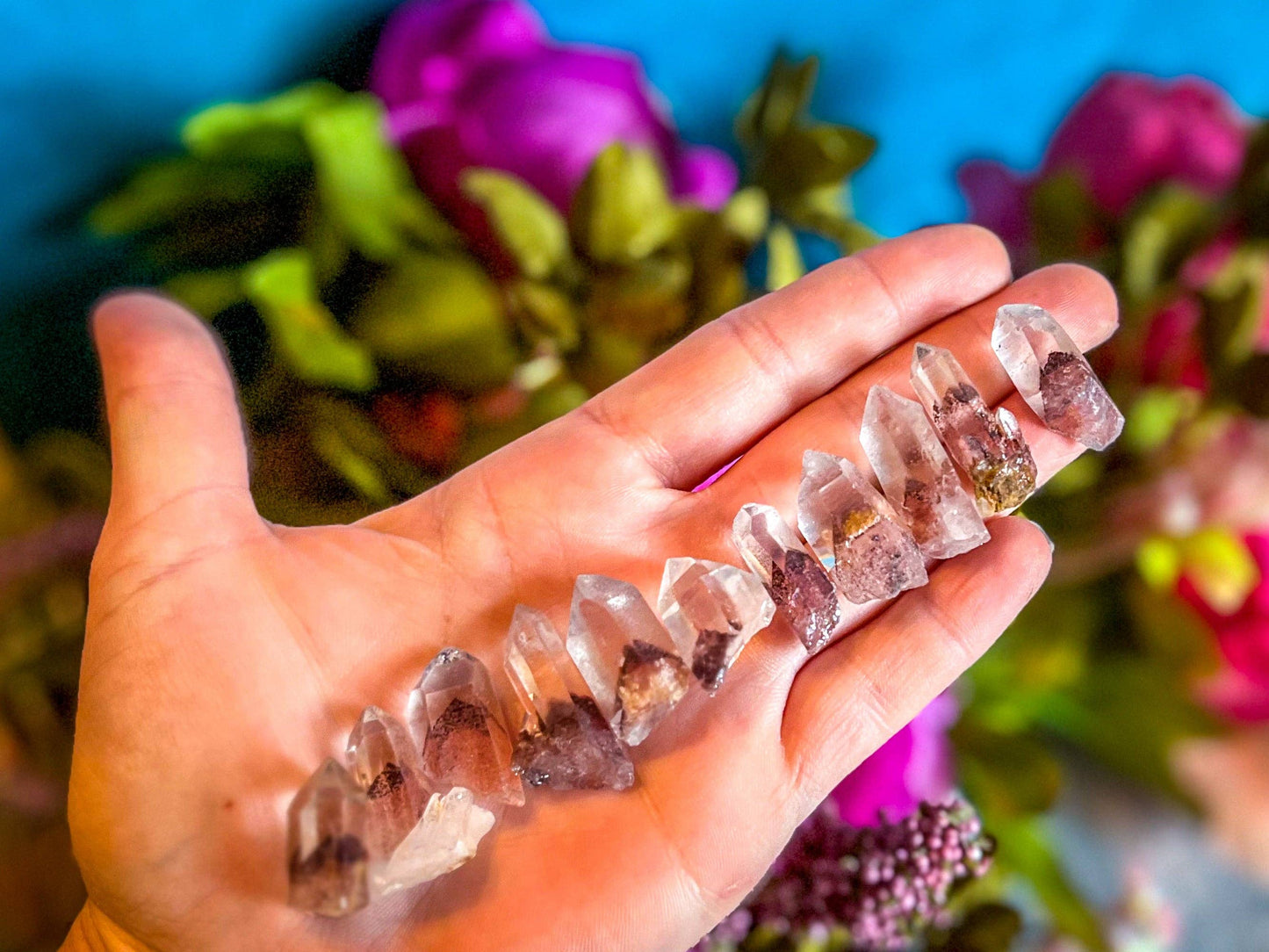 SUNSET Phantom Quartz Points, RARE+Mined Out!