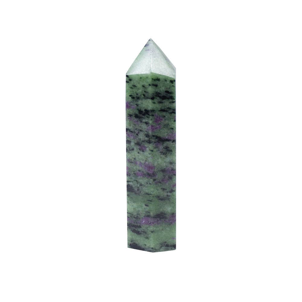 Radiant Ruby in Zoisite Crystal Obelisk Tower Point