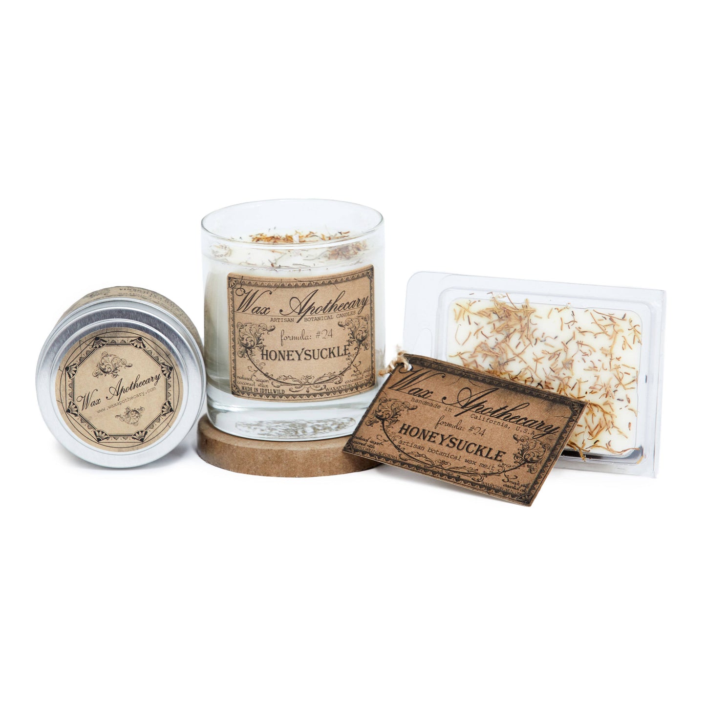 Honeysuckle Botanical Travel Tin Candle 4oz