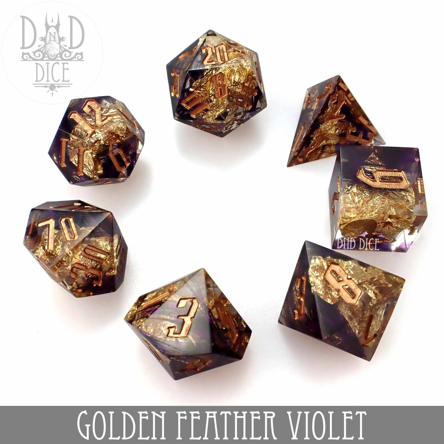 Golden Feather Violet Handmade