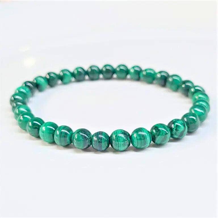 Malachite REAL Beaded Bracelets 6mm