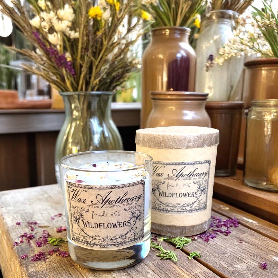 NEW Wildflowers Botanical Candle in Scotch Glass 7oz w/ Box