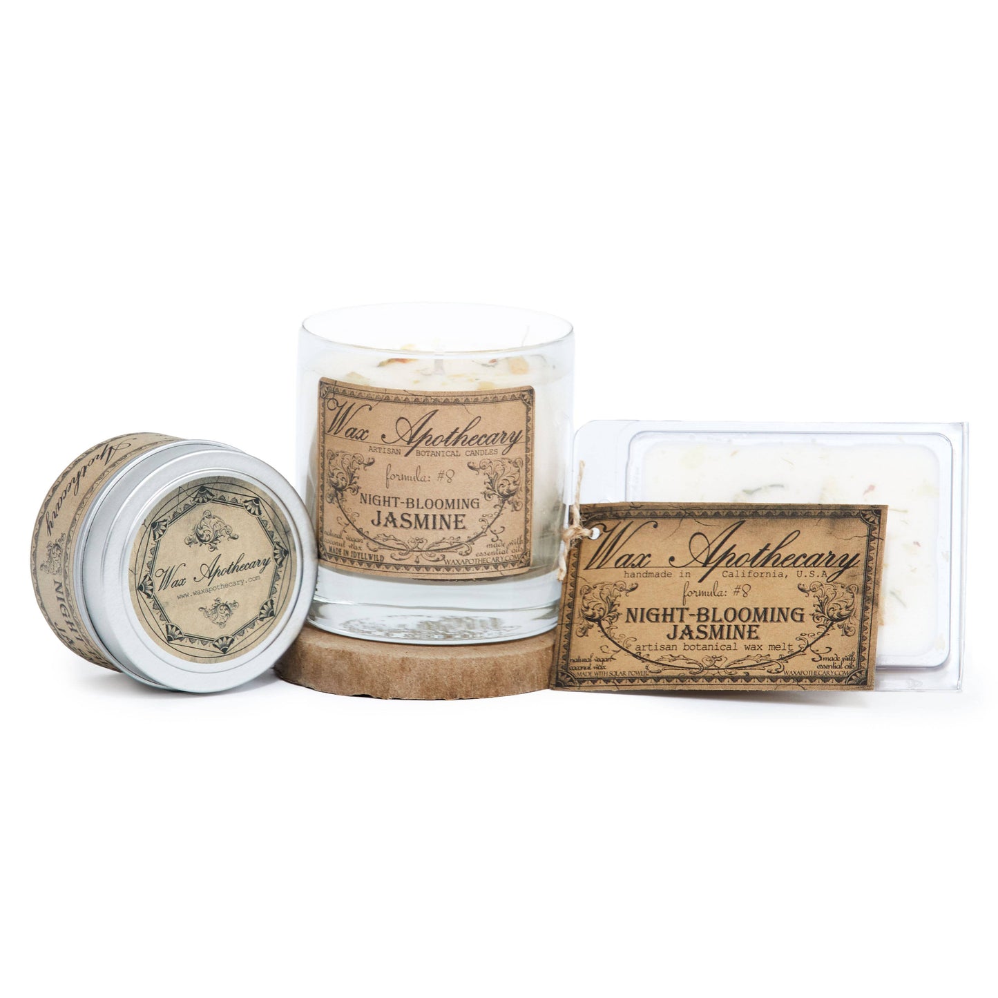 Night-Blooming Jasmine Botanical Candle in Scotch Glass 7oz