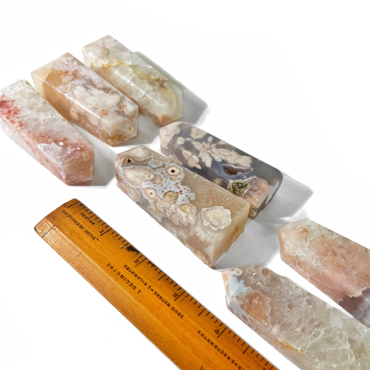 Natural Flower Agate Crystal Point | Spiritual Stone