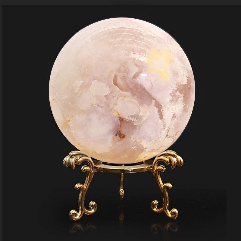 Flower Agate Crystal Sphere - Bloom with Beauty & Positivity