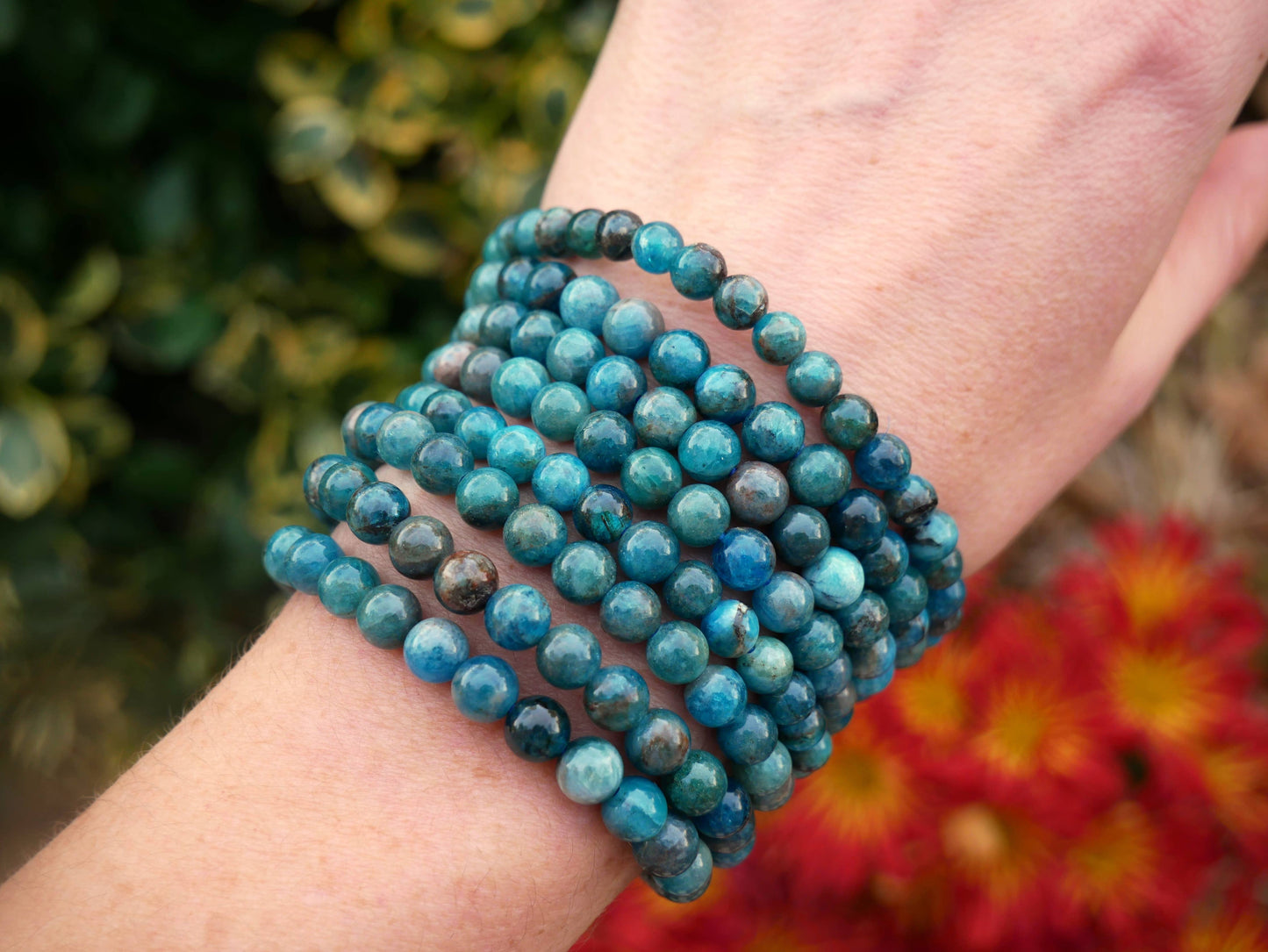 Apatite Beaded Bracelet 6mm
