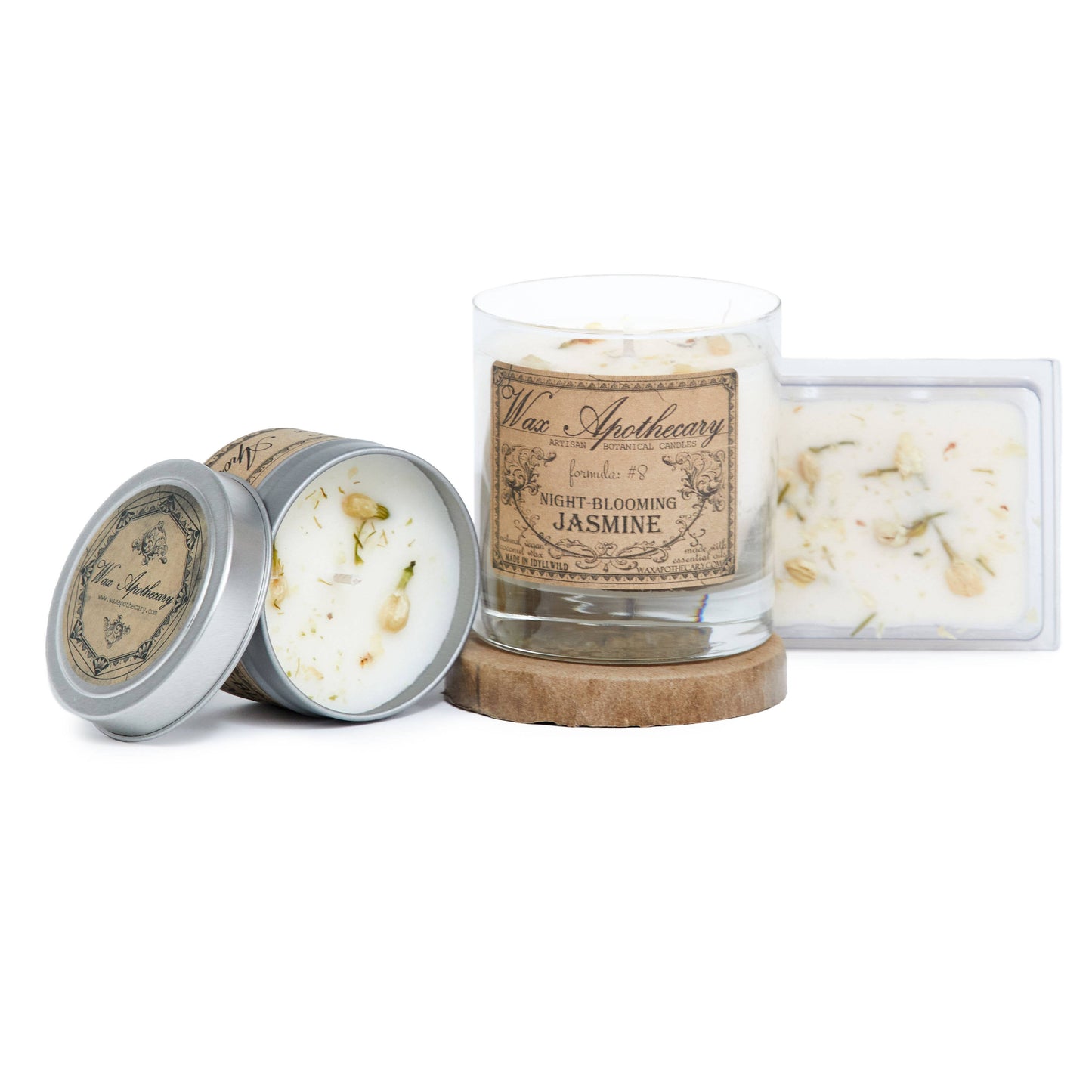 Night-Blooming Jasmine Botanical Candle in Scotch Glass 7oz