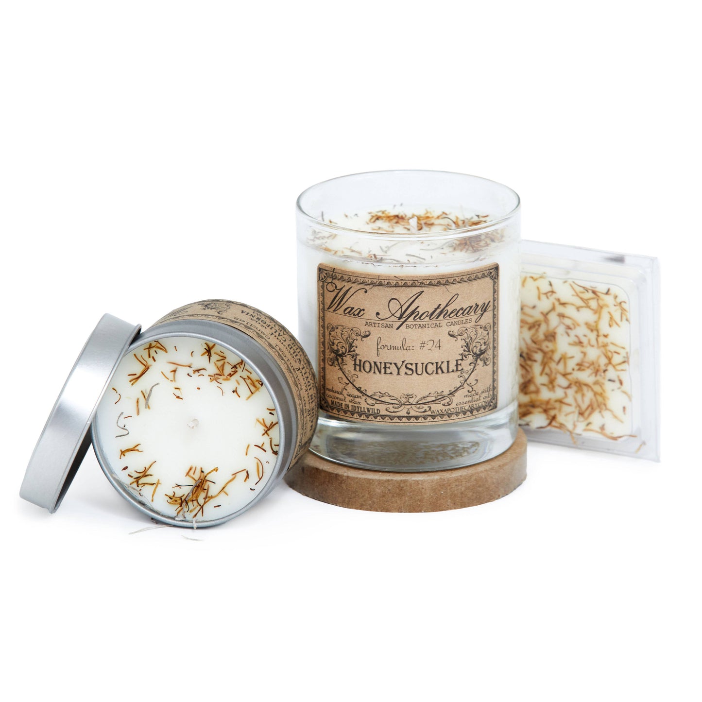 Honeysuckle Botanical Travel Tin Candle 4oz