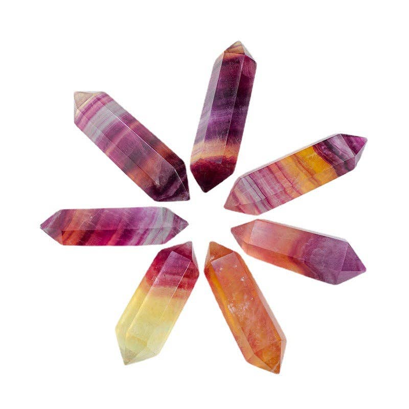 Watermelon Fluorite Double Terminated Point Tower Wand 5-6cm