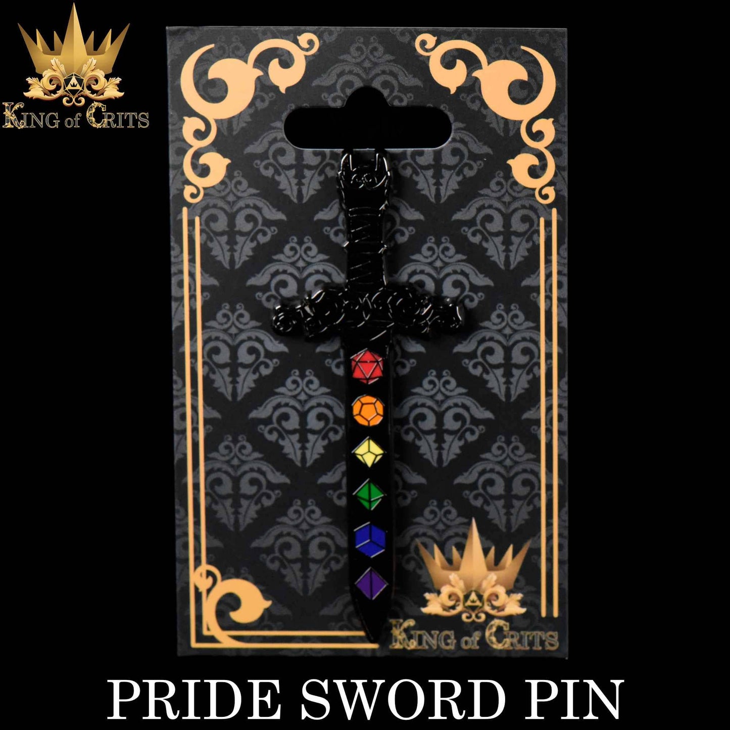 Pride Dice Sword (Enamel Pin)