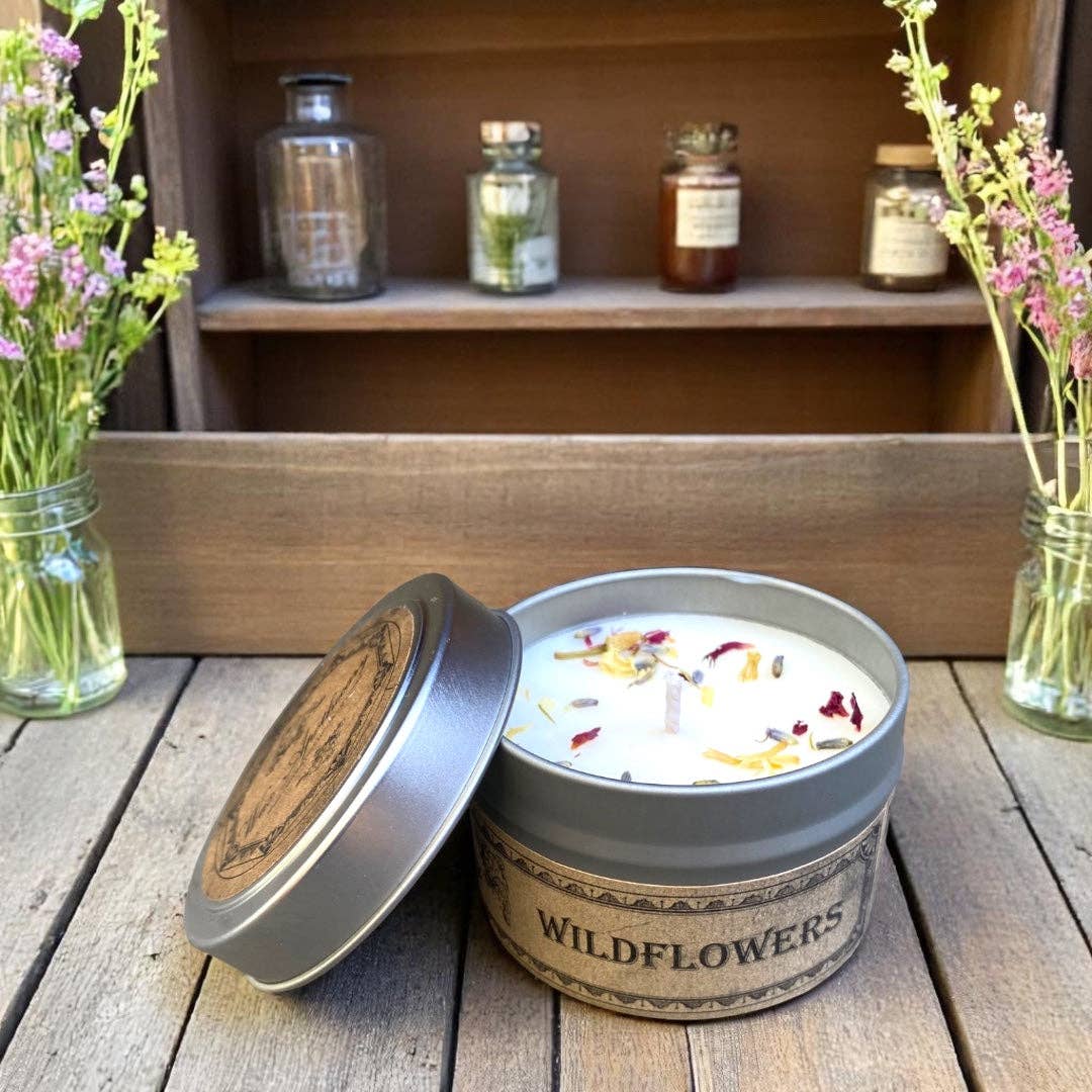 Wildflowers Botanical Candle Travel Tin