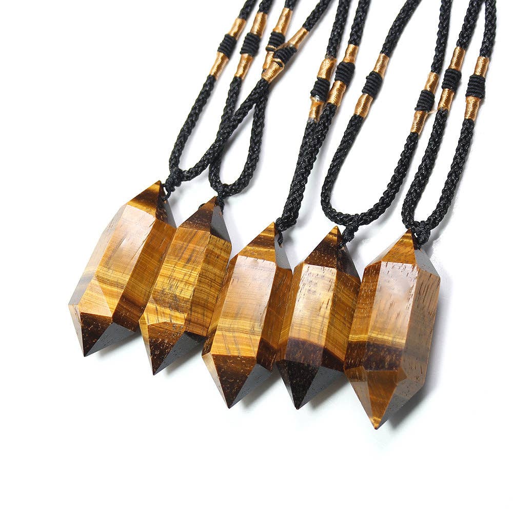 Tiger's Eye Crystal Pendant Necklace