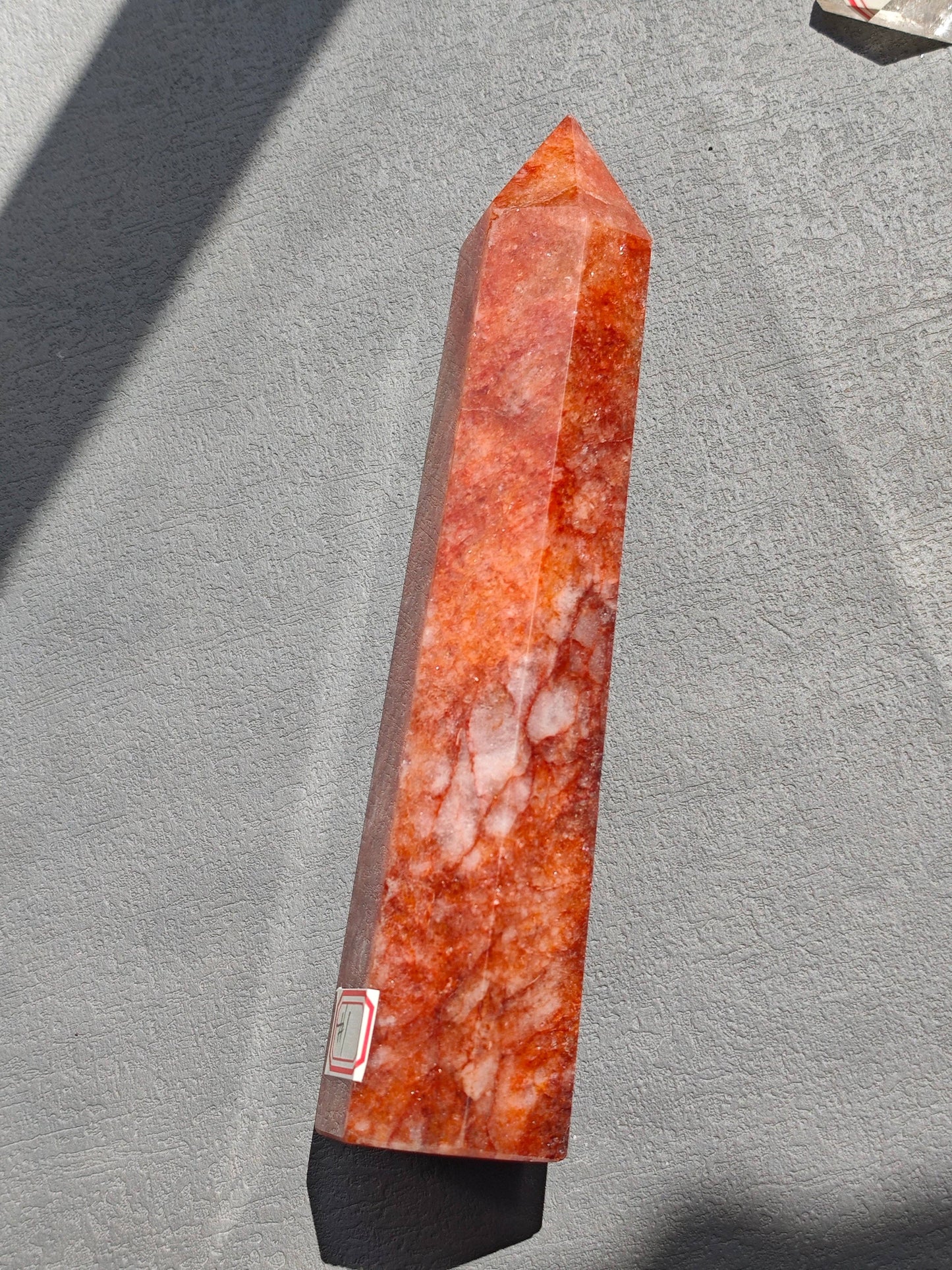 Fire Quartz Tower - Grounding & Passion, Root Chakra Healing, Feng Shui Vitality Crystal #1