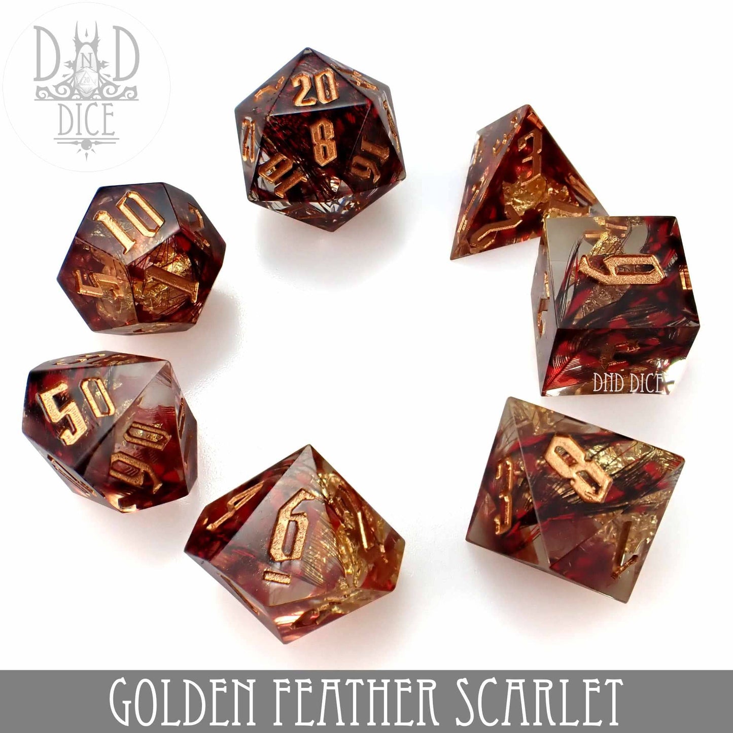 Golden Feather Scarlet Handmade