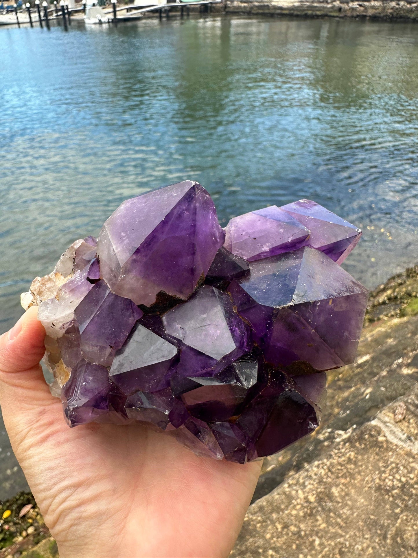 Large Uruguay Amethyst Cluster – 1.02kg Raw Amethyst for Healing & Crystal Collection