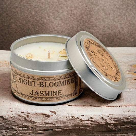 Night-Blooming Jasmine Botanical Travel Tin Candle 4oz