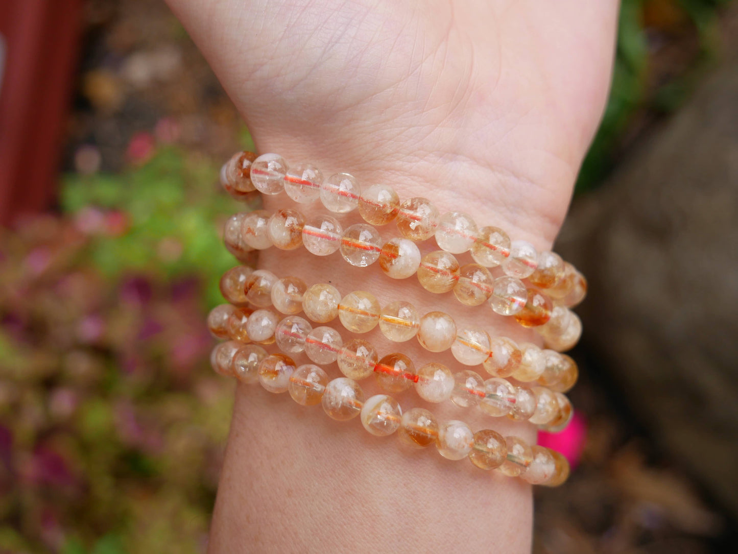 Citrine Beaded Bracelets 6mm
