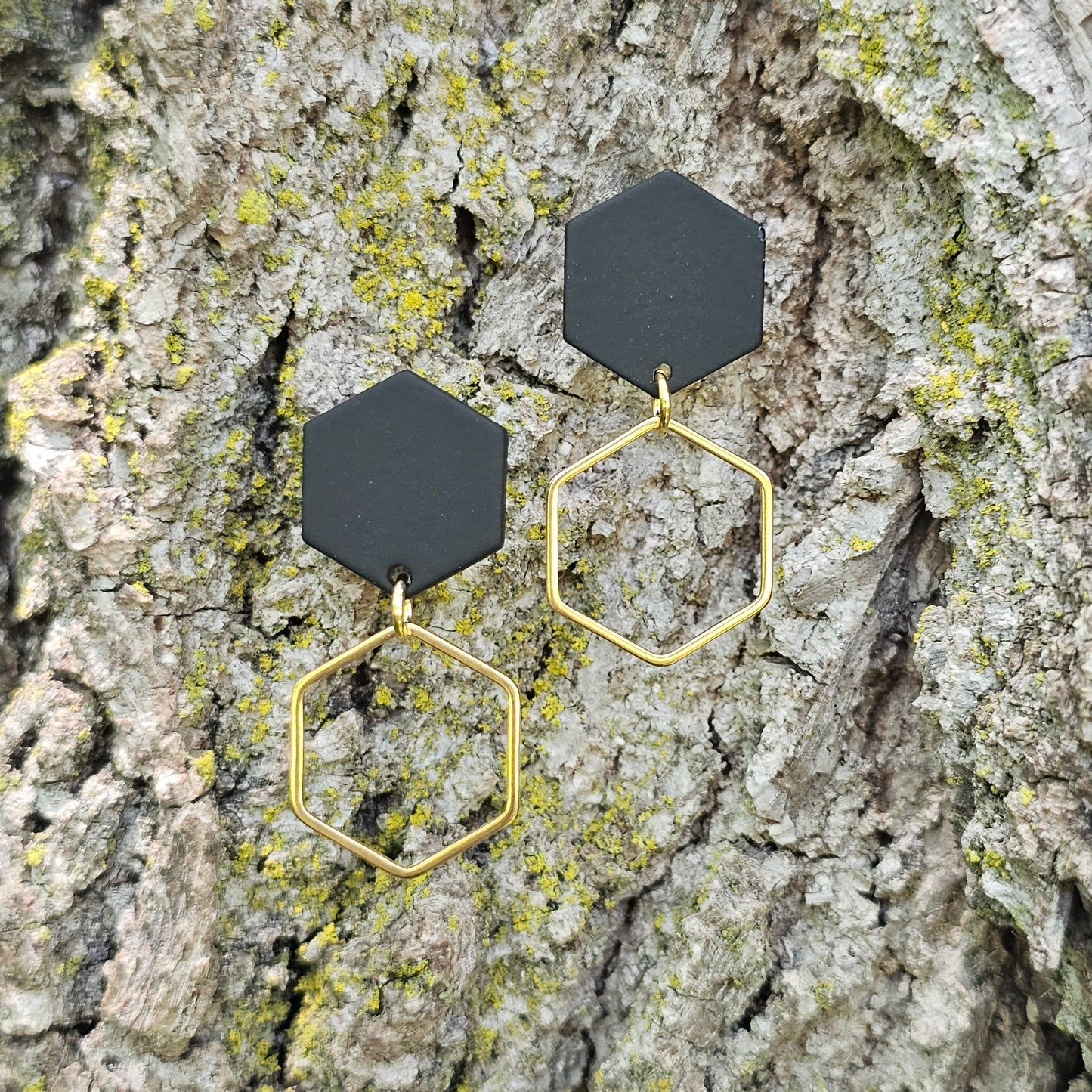 Modern Stainless Steel & Hexagonal Earrings – Lightweight & Bold Design