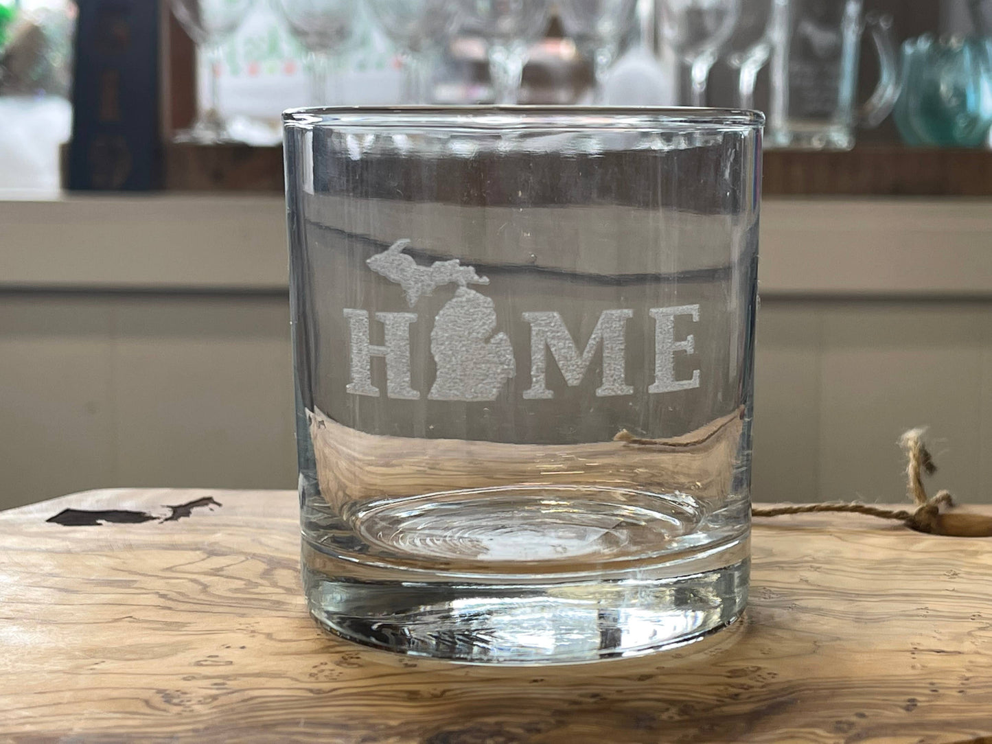 Old Fashioned Heavy Base Rock Glass 10.5 oz Michigan