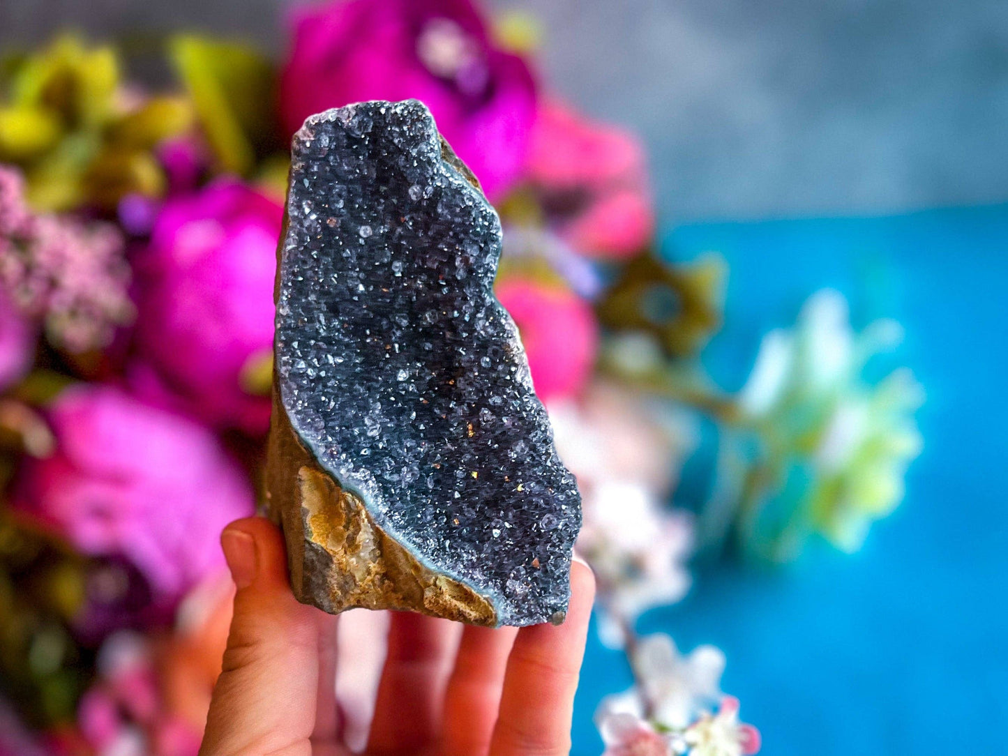 Small Raw "Rainbow" Amethyst Cathedral! Many shades