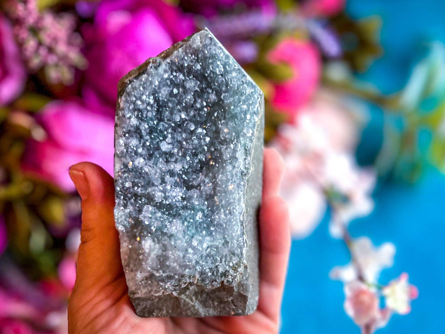 Small Raw "Rainbow" Amethyst Cathedral! Many shades