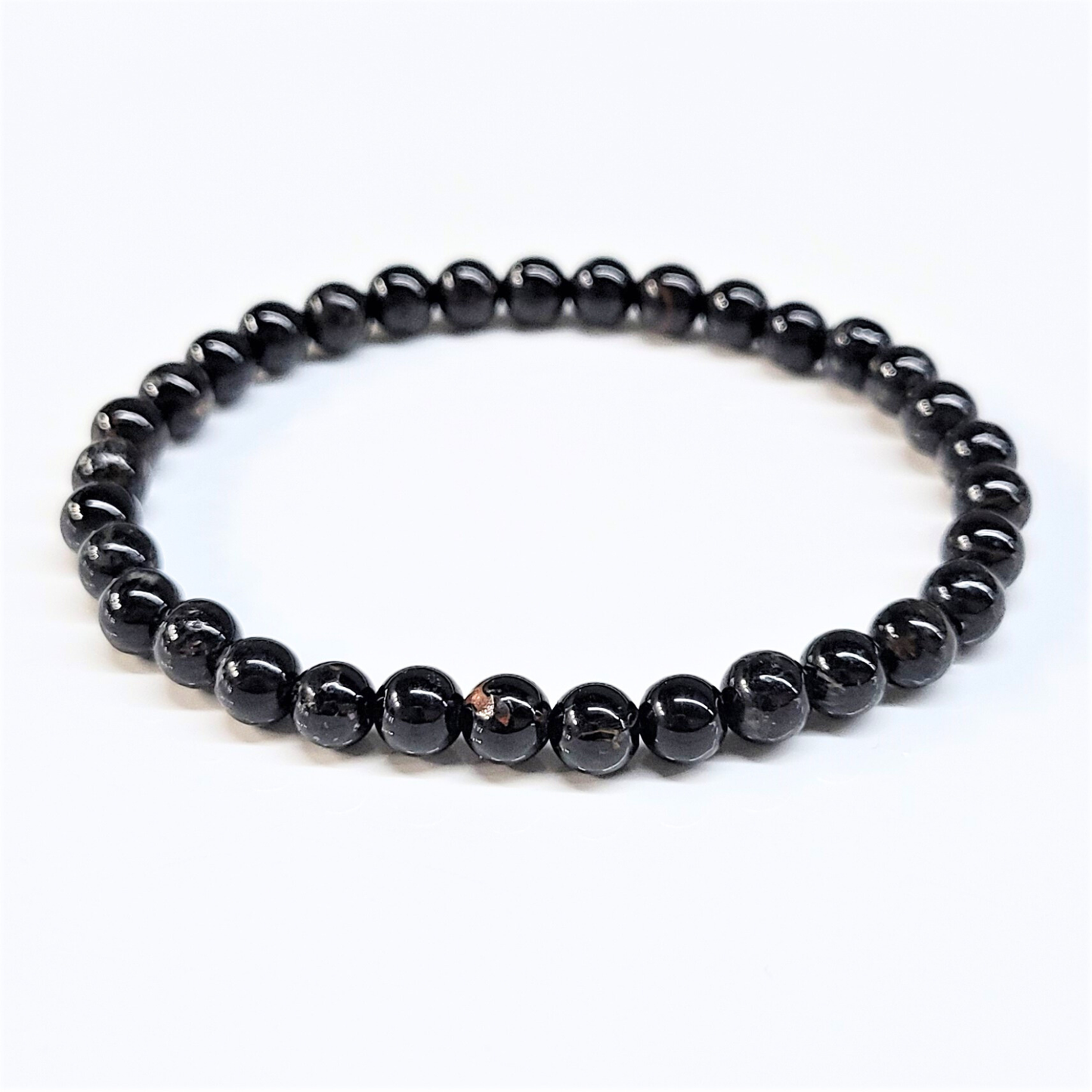 Black Tourmaline Beaded Bracelets 6mm