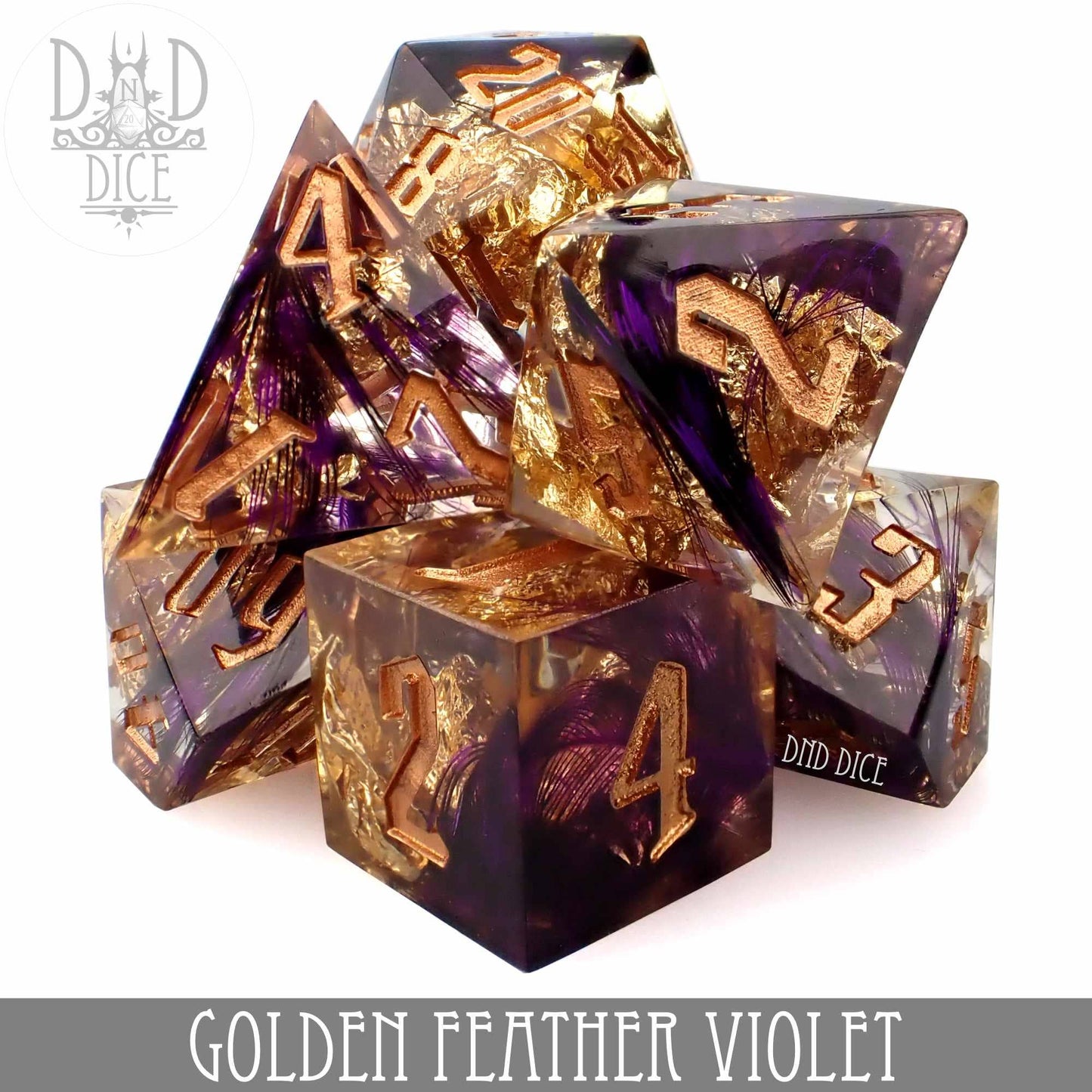 Golden Feather Violet Handmade