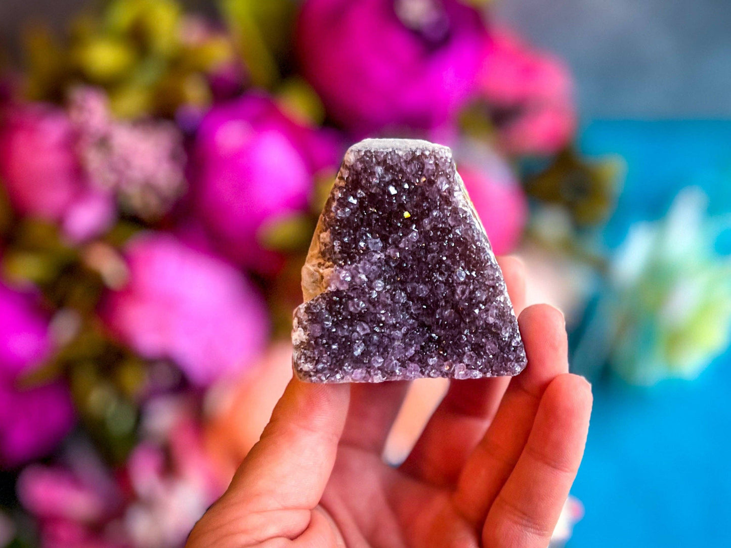 Small Raw "Rainbow" Amethyst Cathedral! Many shades