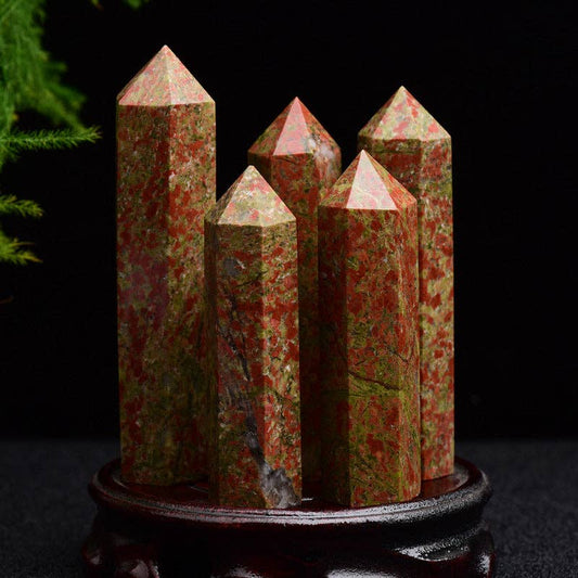 Unakite Crystal Tower Obelisk Point  – Balance & Emotional Healing