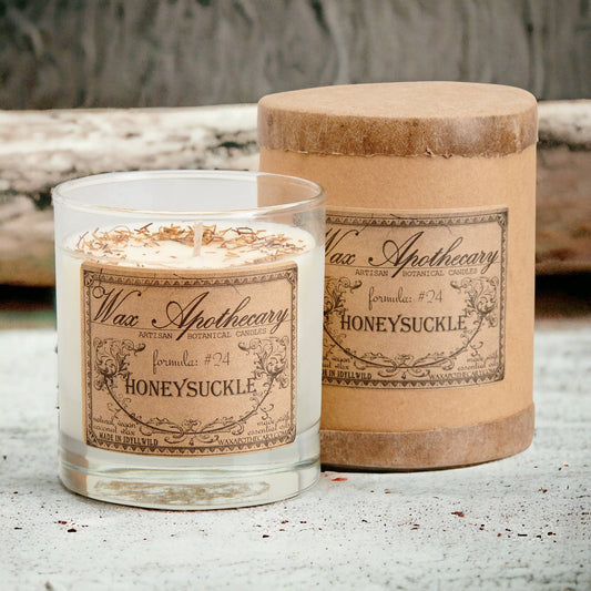 Honeysuckle Botanical Candle 7oz in Scotch Glass with Box