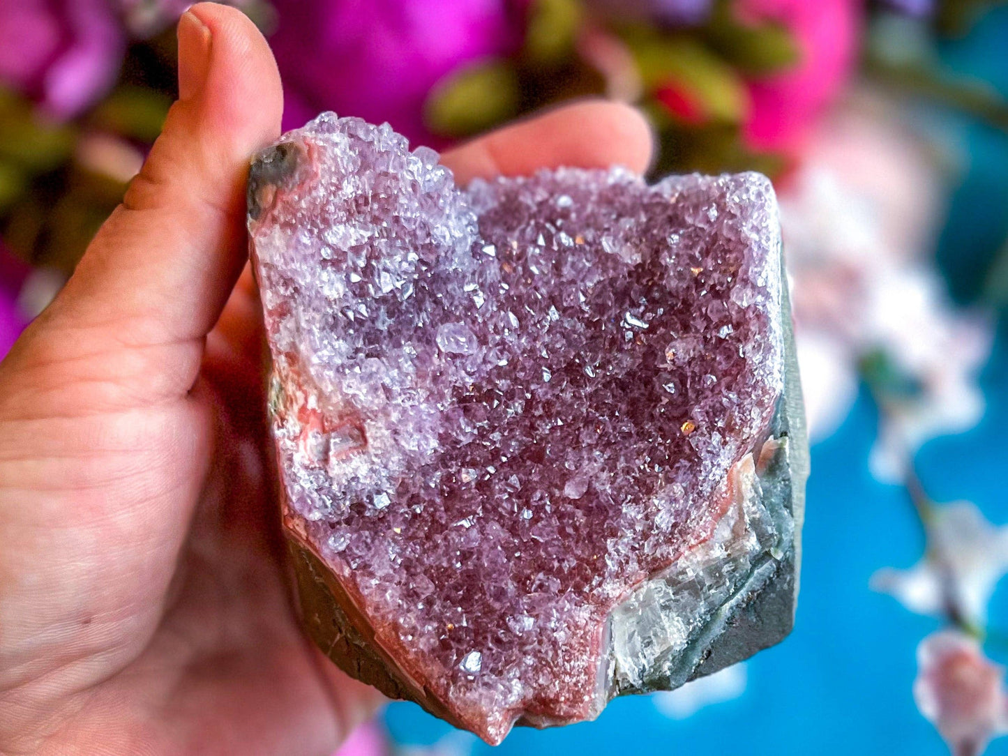 Small Raw "Rainbow" Amethyst Cathedral! Many shades