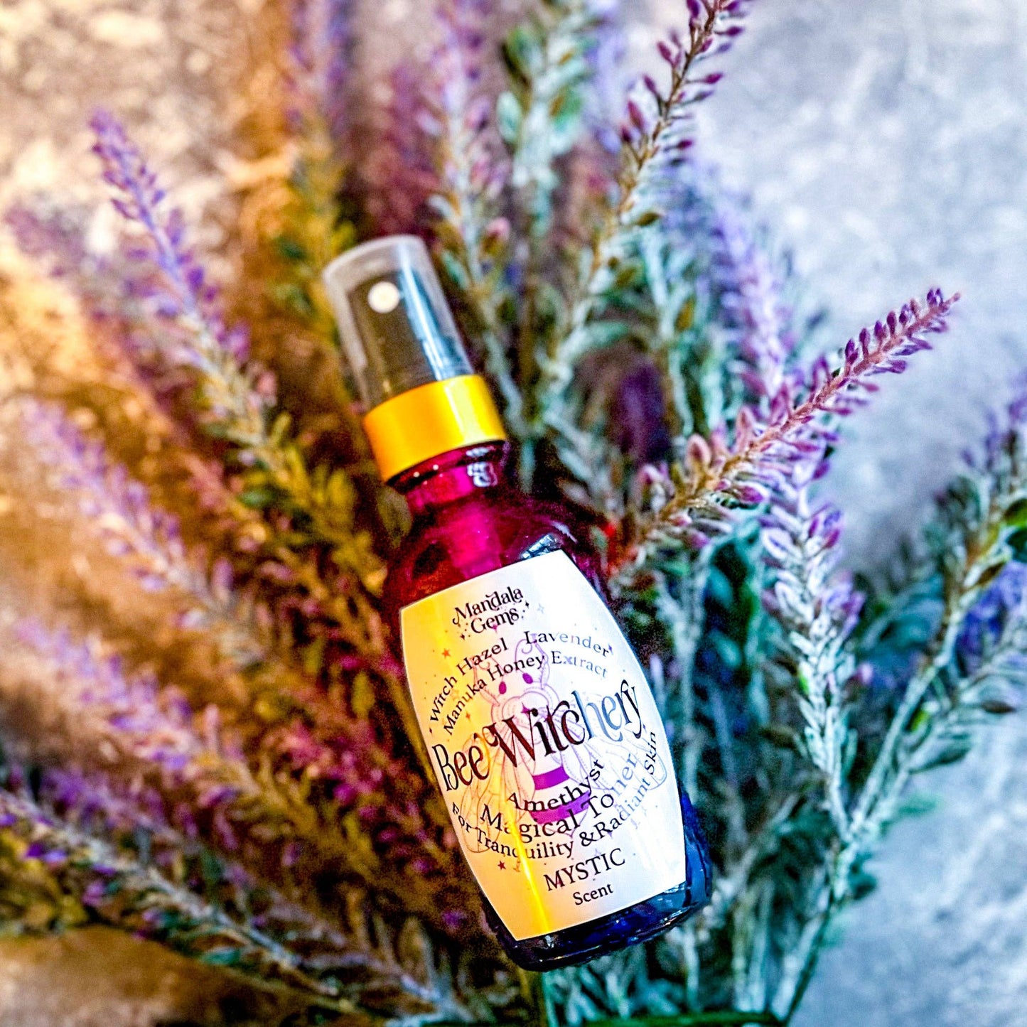 Lavender Witch Hazel Toner with Amethyst and Manuka Honey