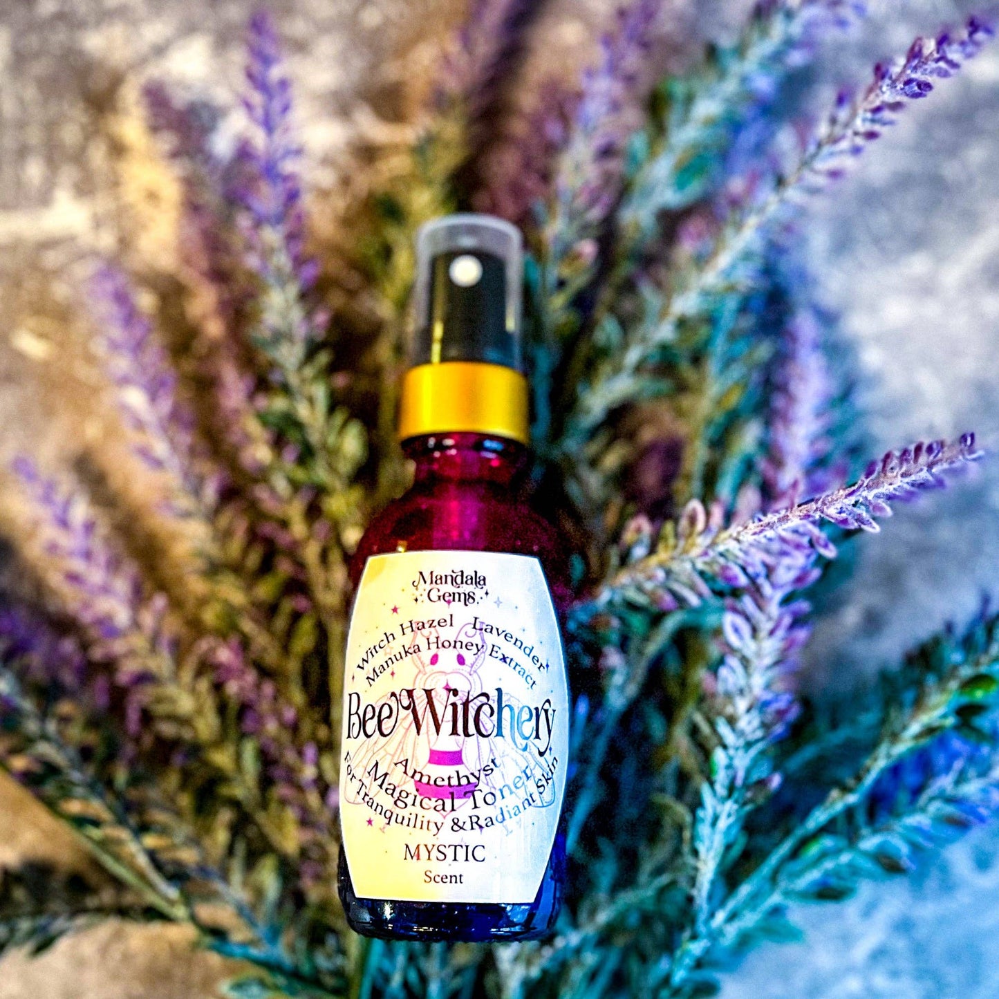 Lavender Witch Hazel Toner with Amethyst and Manuka Honey