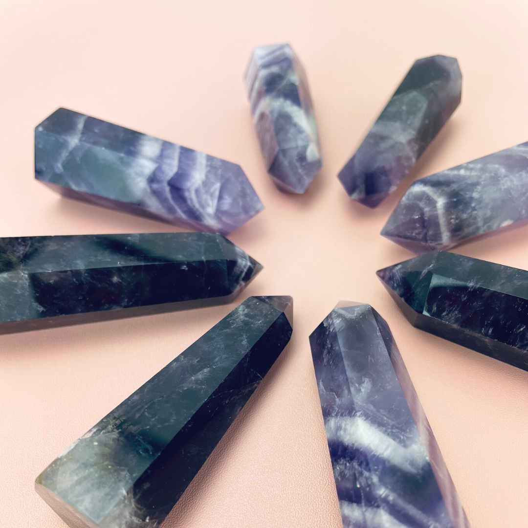 Natural Amethyst Crystal Quartz Point Spiritual Stone