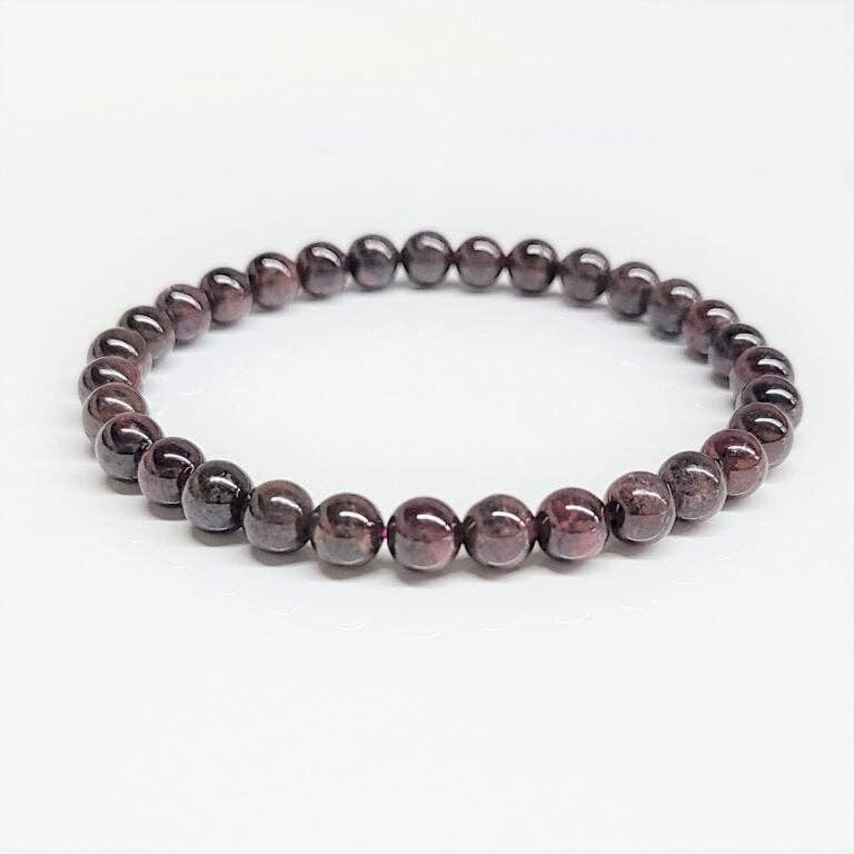 Garnet Beaded Bracelets 6mm