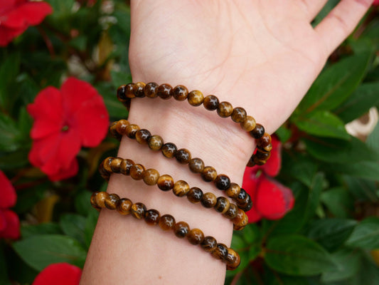Tiger Eye Beaded Bracelets 6mm