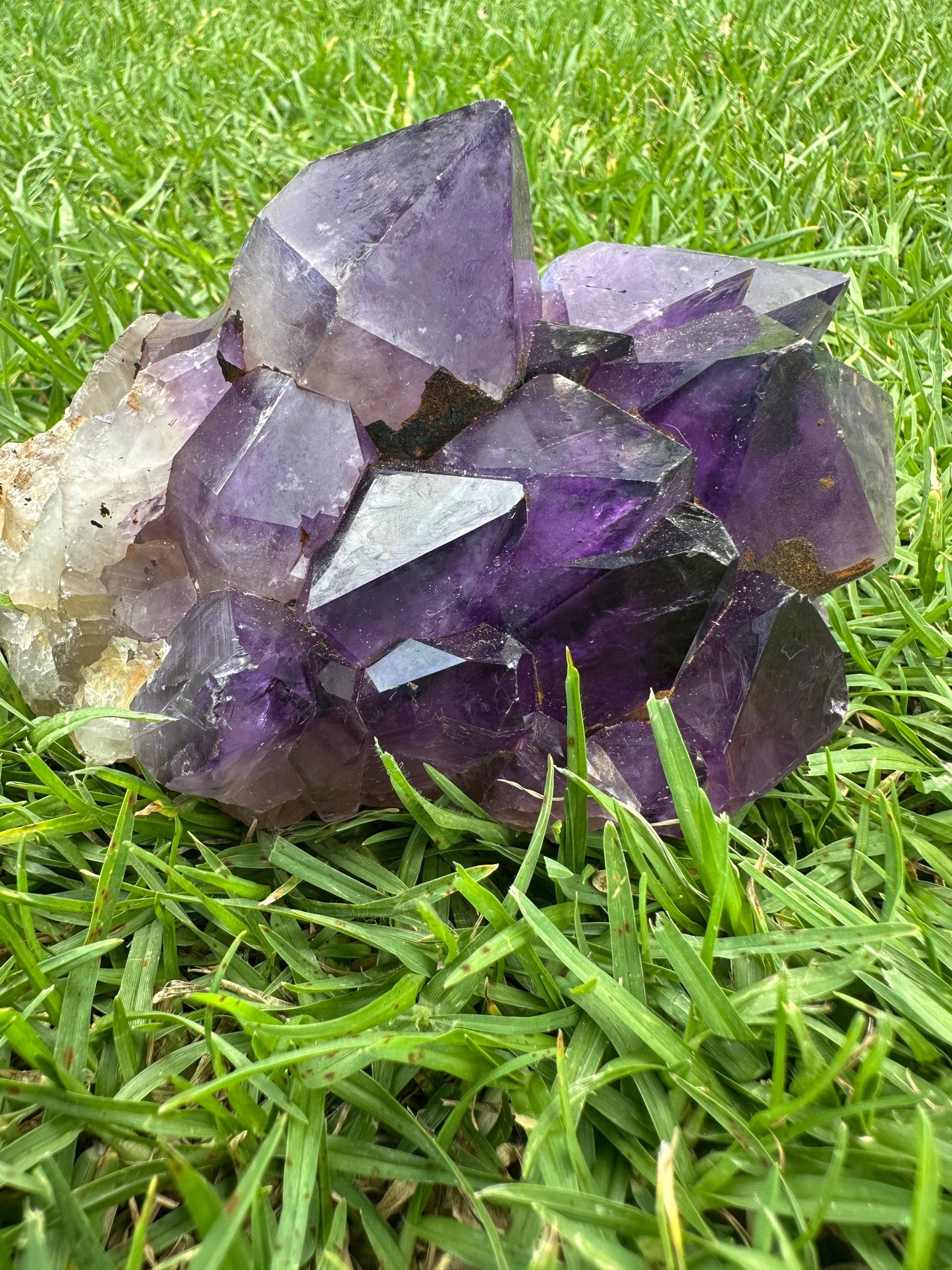 Large Uruguay Amethyst Cluster – 1.02kg Raw Amethyst for Healing & Crystal Collection