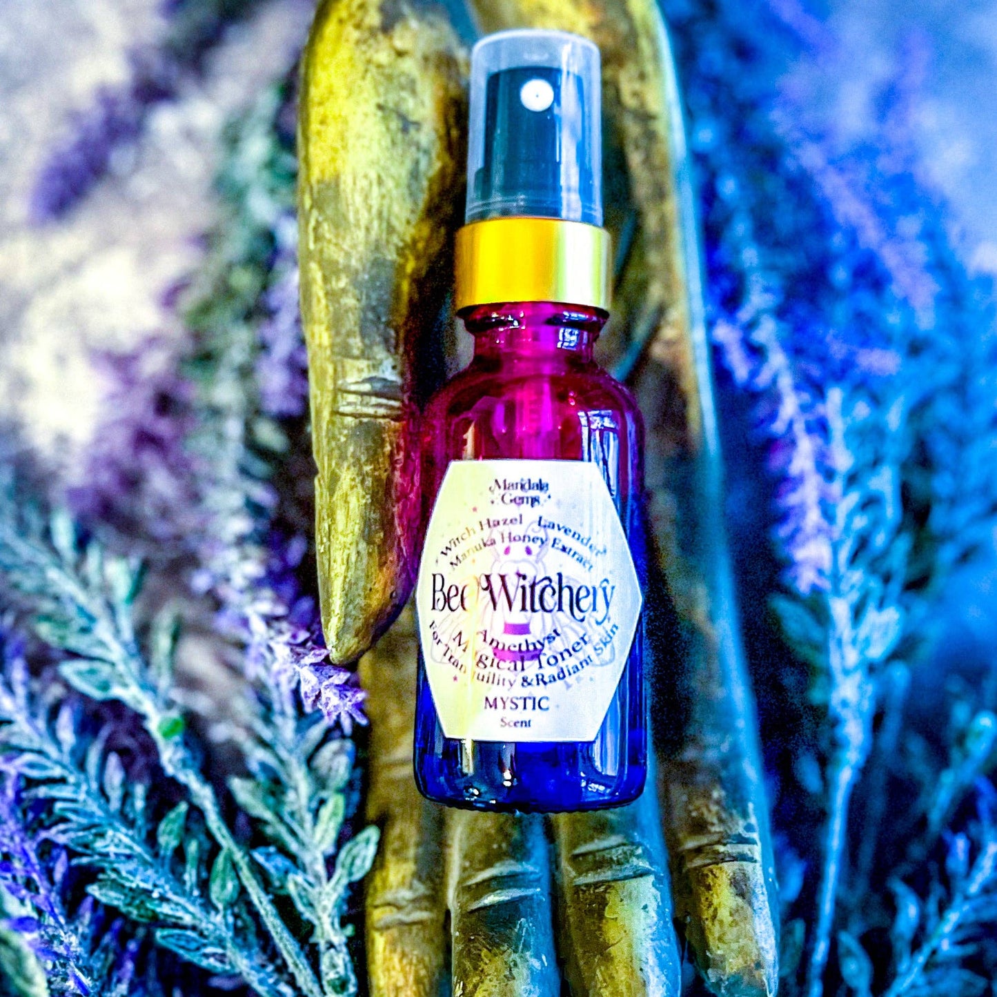 Lavender Witch Hazel Toner with Amethyst and Manuka Honey