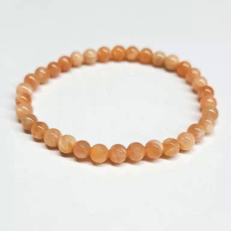 Sunstone Beaded Bracelet 6mm
