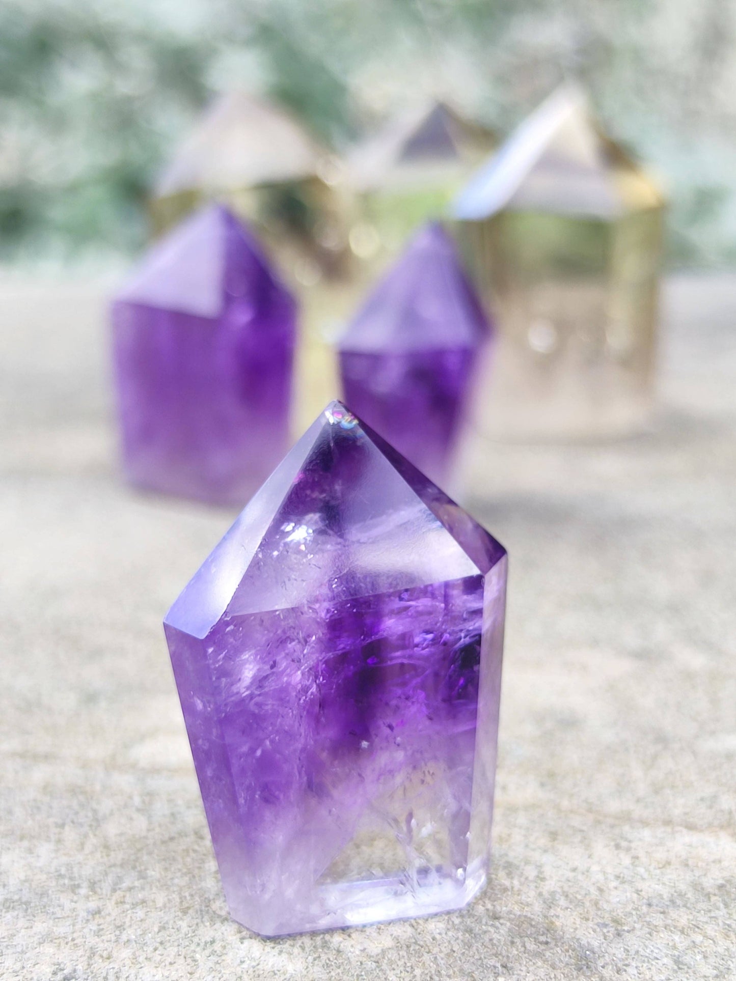 Violet Brazilian Amethyst Tower Point Generator - Meditation and Energy Healing