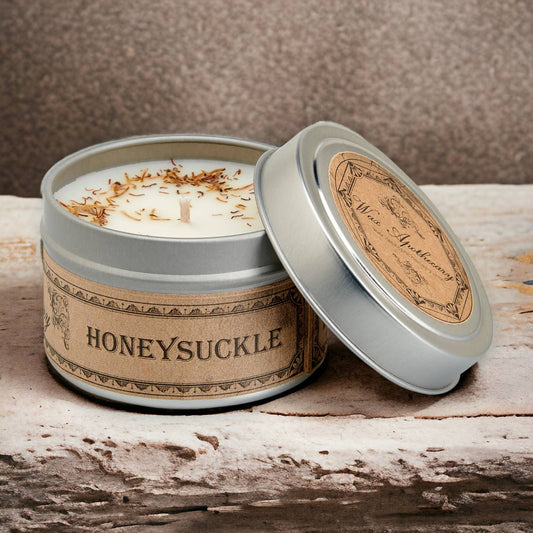 Honeysuckle Botanical Travel Tin Candle 4oz