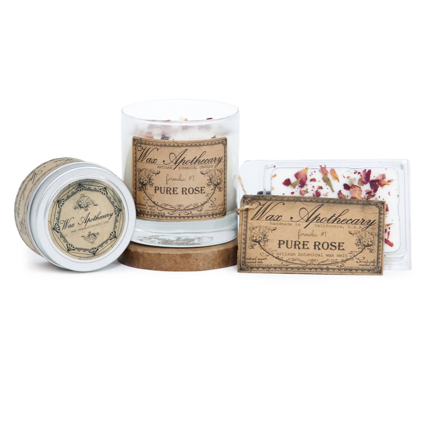 Rose Botanical Candle in 7oz Scotch Glass