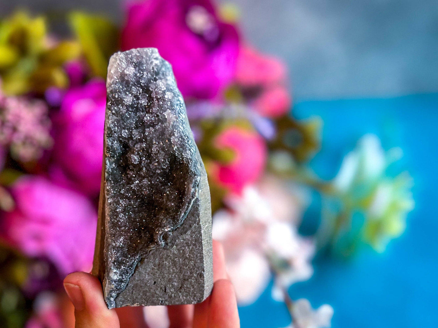 Small Raw "Rainbow" Amethyst Cathedral! Many shades